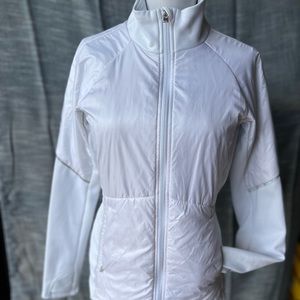 Athleta Rock Creek Jacket, White coat zip Sz XS